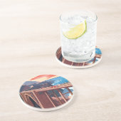 Big Sur Bixby Bridge VS-toerisme Zandsteen Onderzetter (Zijkant)