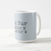 Big Sur breedtegraad en lengtegraad Koffiemok (Voorkant rechts)
