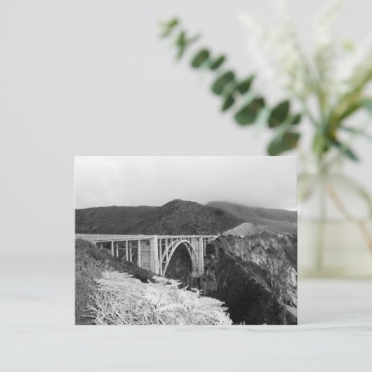 Big Sur Bridge Briefkaart zwart-wit (Staand voorkant)
