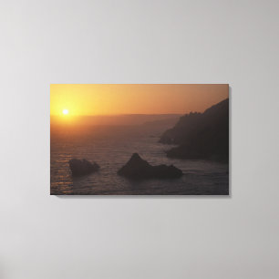 Big Sur buiten de Highway 101, Californië, Verenig Canvas Afdruk
