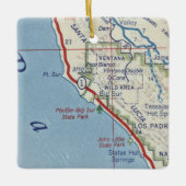 Big Sur CA kaart Keramisch Ornament (Voorkant)