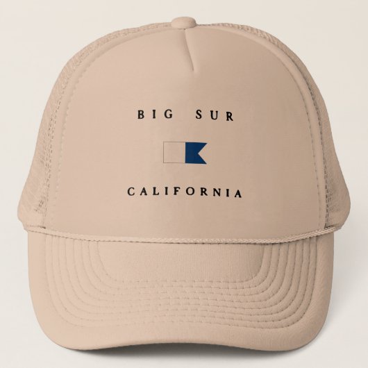 Big Sur California Alpha Dive Flag Trucker Pet (Voorkant)
