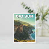Big Sur California Bixby Bridge reizen Briefkaart (Staand voorkant)