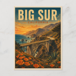 Big Sur California Bixby-brug Briefkaart