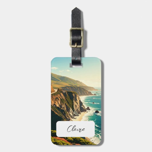 Big Sur California Central Coast Bagagelabel (Voorkant verticaal)