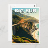 Big Sur California Central Coast Briefkaart (Voorkant / Achterkant)