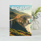 Big Sur California Central Coast Feestdagenkaart (Staand voorkant)