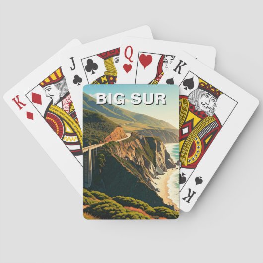 Big Sur California Central Coast Pokerkaarten (Achterkant)
