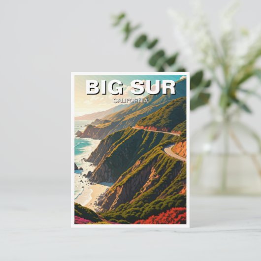 Big Sur California Central Coast Reizen Briefkaart (Staand voorkant)