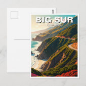 Big Sur California Central Coast Reizen Briefkaart (Voorkant / Achterkant)