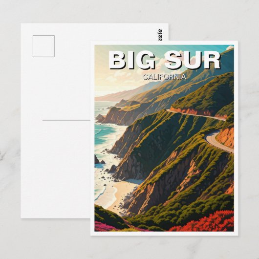 Big Sur California Central Coast Reizen Briefkaart (Voorkant / Achterkant)