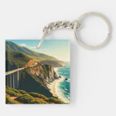 Big Sur California Central Coast Sleutelhanger (Achterkant)