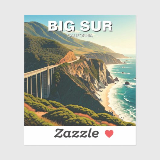 Big Sur California Central Coast Sticker (Vel)