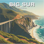 Big Sur California Central Coast Sticker (Voorkant)