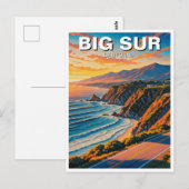Big Sur California Central Coast Travel zonsonderg Briefkaart (Voorkant / Achterkant)