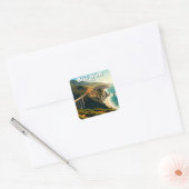 Big Sur California Central Coast Vierkante Sticker (Envelop)