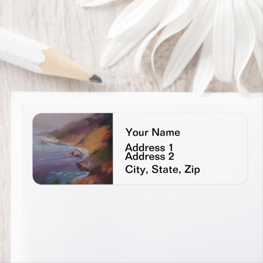 Big Sur California Coast Cliffs Etiket (Insitu)