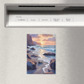 Big Sur, California Coast Painting Magneet (Insitu (Vaatwasser))