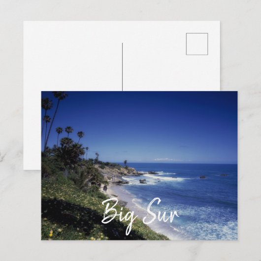 Big Sur California Coastline Briefkaart (Voorkant / Achterkant)