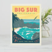 Big Sur California | Datum opslaan Save The Date (Staand voorkant)