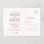 Big Sur California | Datum opslaan Uitnodiging Briefkaart (Achterkant)