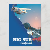 Big Sur California-kaart Briefkaart (Voorkant)
