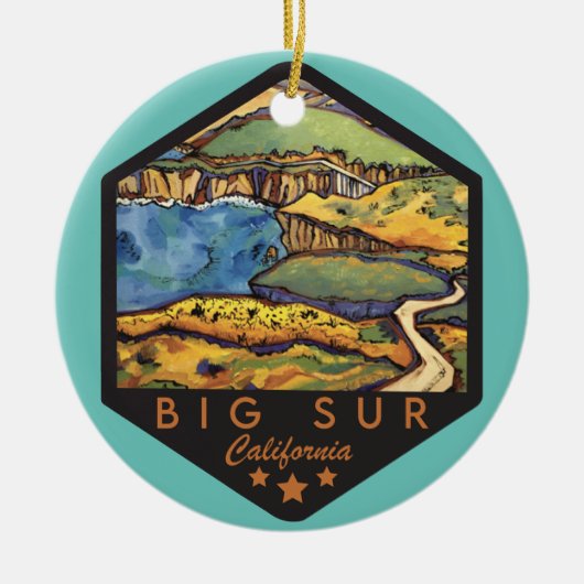Big Sur California Keramisch Ornament (Voorkant)