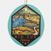 Big Sur California Keramisch Ornament (Links)