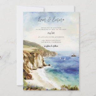 Big Sur California Kust Bruiloft Uitzicht Kaart