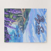 Big Sur California Kustlijn Retro Westkust Legpuzzel (Horizontaal)