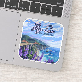 Big Sur California Kustlijn Retro Westkust Sticker