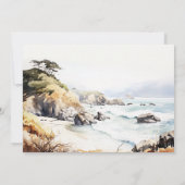 Big Sur, California Landscape Rehearsal Dinner Kaart (Achterkant)