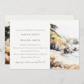 Big Sur, California Landscape Rehearsal Dinner Kaart (Voorkant / Achterkant)