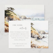 Big Sur, California Landscape Wedding Details Informatiekaartje (Voorkant / Achterkant)
