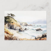 Big Sur, California Landscape Wedding Details Informatiekaartje (Achterkant)