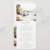 Big Sur, California Landscape Wedding Menu Card Kaart (Voorkant / Achterkant)