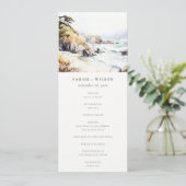Big Sur, California Landscape Wedding Program Kaart (Staand voorkant)