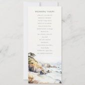 Big Sur, California Landscape Wedding Program Kaart (Achterkant)