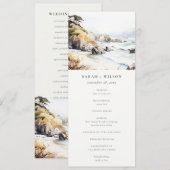 Big Sur, California Landscape Wedding Program Kaart (Voorkant / Achterkant)