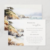 Big Sur, California Landscape Wedding Reception Informatiekaartje (Voorkant / Achterkant)