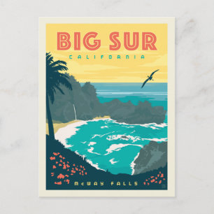 Big Sur California   McWay-Herfsten Briefkaart