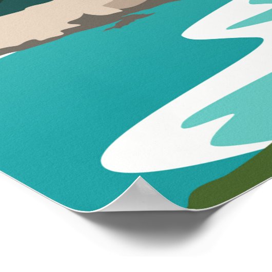 Big Sur California Natuur Travel Poster (Hoek)