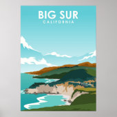 Big Sur California Natuur Travel Poster (Voorkant)