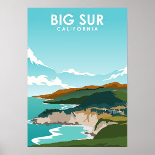Big Sur California Natuur Travel Poster