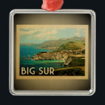 Big Sur California Ornament Vintage Travel<br><div class="desc">Een coole  Big Sur-versiering met de Bixby Creek Bridge met de Stille oceaan eronder.</div>