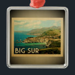 Big Sur California Ornament Vintage Travel<br><div class="desc">Een coole  Big Sur-versiering met de Bixby Creek Bridge met de Stille oceaan eronder.</div>