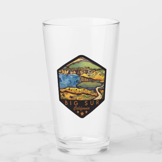 Big Sur California Pint Glass Glas (Voorkant)