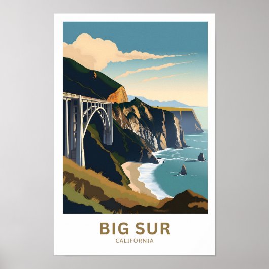 Big Sur California Reisprint Poster (Voorkant)