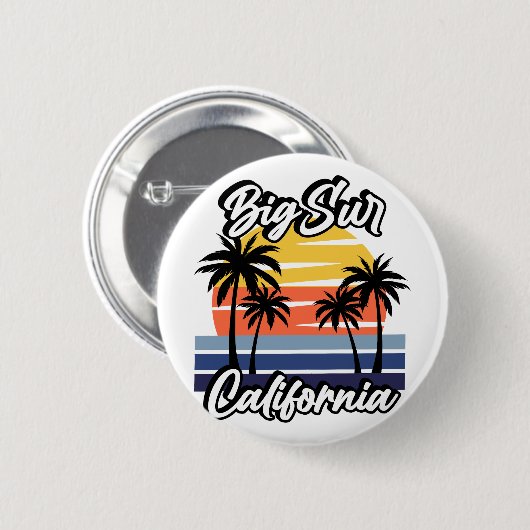Big Sur California Ronde Button 5,7 Cm (Voorkant /achterkant)