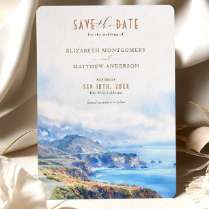 Big Sur California - Save the Date Kaart